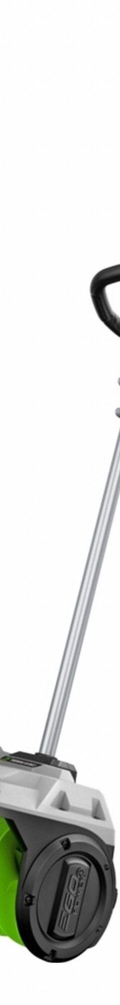 EGO Battery-Powered Snow Shovel: Cordless, 12 in Clearing Dp, 12 in Clearing Path, 25 ft Throw - Max (MPN SNS1201). Key specifications — attr1034623: 2.5 Ah; attr1034666: Variable; attr1034649: (1) Charger; attr1034625: EGO.