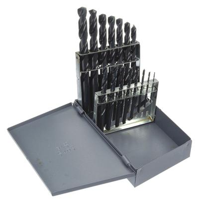 CLE-LINE Jobber Length Drill Bit Set: 15 Pc, 1/16" to 1/2" by 32nds - General Purpose High-Speed Steel Jobber-Length Drill Bit Sets
