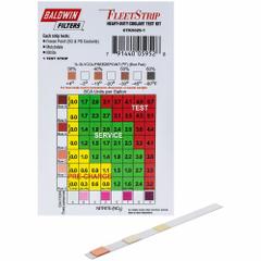 BALDWIN FILTERS Coolant Test Strips: SCAs, 1 Tests, Strip, 1/8 in Overall Lg, 3 3/8 in Overall Wd (MPN CTK5029-1). Key specifications — attr1383002: +4° F to -60° F Freeze Point; attr1371711: BALDWIN FILTERS; attr1371709: SCAs.