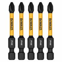 DEWALT Power Bit: Power Bit, PH2 Bit Industry Size, #2 Bit Size, Std, 2 1/4 in Overall Lg, Hex, 5 PK (MPN DWAF2PH2IR5). Key specifications — attr1119695: DEWALT; attr1119703: S2 Steel; attr1119710: Standard; attr1119708: Hex; attr1202404: #2.