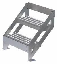 TRI-ARC Configurable Platform Ladder: 2.3 ft Overall Ht, 29 in Overall Wd, 19 in Overall Dp (MPN MPASSW3). Key specifications — attr1050485: TRI-ARC; attr1050499: Handrails Not Included; attr1050502: Aluminum; attr1050487: Gray.