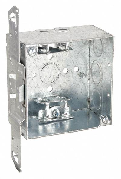 RACO Electrical Box: Steel, Steel - 4" x 4" Square Box Material & Nominal Size - Standard Electrical Boxes