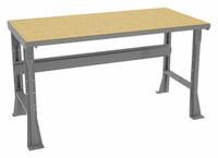 TENNSCO Workbench: Fixed Ht, Particleboard, 60 in x 30 in, 2,500 lb Overall Load Capacity, Gray (MPN WB-1-3060SHB). Key specifications — Brand: TENNSCO.