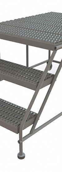 TRI-ARC Mobile Work Platform: 2.5 ft Platform Ht - Max, 36 in x 47 in, Steel, 800 lb Load Capacity (MPN WLWP033648). Key specifications — Mobility: Rolling; Brand: TRI-ARC; Color: Gray; Height Adjustability: Fixed Height; Includes Handrails: Handrails Not Included; Locking Mechanism: No Locking Mechanism; Handrails: No Handrails.