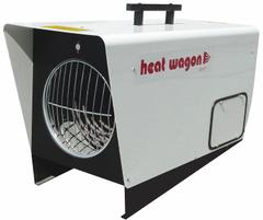 HEAT WAGON Portable Electric Salamander Heater: 12kW/18kW Watt Output, Hardwired, 208/240V AC (MPN P1800-1). Key specifications — NEMA Plug Configuration: Hardwired; Phase: 1; Wattage Output: 12kW/18kW; Voltage: 208/240V AC; Thermal Overheat Protection: Automatic Reset; Brand: HEAT WAGON; Overall Dimensions - H x W x D: 20 in x 14 in x 30 in.