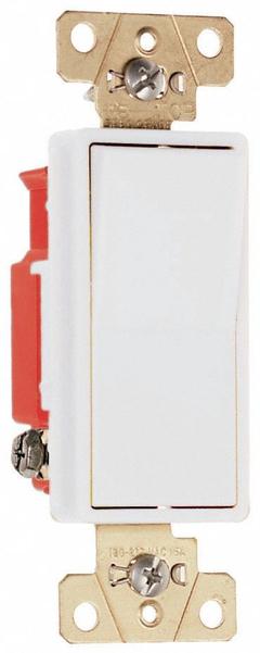 PASS & SEYMOUR Wall Switch: Rocker Switch, Single Pole, Maintained, White, 120/277V AC, 20 A (MPN 2621W). Key specifications — Brand: PASS & SEYMOUR; Illuminated: No; Voltage Rating: 120/277V AC.