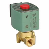 REDHAT Solenoid Valve: 2-Way, Normally Closed, 1/4 in Pipe Size, 110V AC/120V AC, High Flow, DIN (MPN SC8262H202). Key specifications — Pipe Size: 1/4 in; Voltage: 110V AC; Brand: REDHAT.