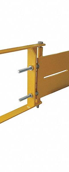 CONDOR Single-Door Metal: Steel, For 37 1/2 in to 41 1/2 in Opening Wd, 11 3/4 in x 1 1/2 in, Adj (MPN 31TT73). Key specifications — Brand: CONDOR; Includes Lock: No; Mounting Location: Railing; Gate Finish/Color: Powder-Coated Yellow.
