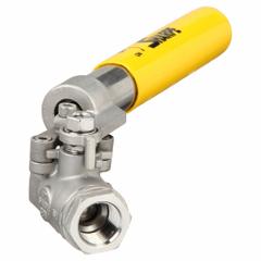 SHARPE Manual Two-Way Ball Valve: 1/2 in, 316 Stainless Steel, Straight Valve Body, FNPT x FNPT (MPN 4351012320). Key specifications — Seat Material: Polymer; Brand: SHARPE; Handle: Locking Lever.