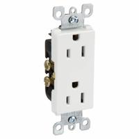 LEVITON Receptacle: Decorator Duplex, 5-15, White, 125V AC, 15 A, 2 Pole / 3 Wire (MPN 5325-W)