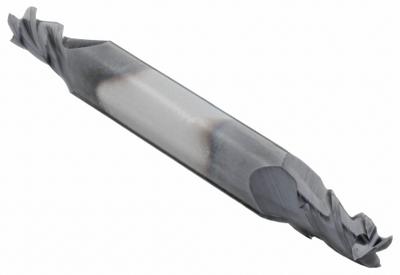 CLEVELAND Square End Mill: Carbide, TiAlN Coated, Double End, 4 Flute, 3/16" Mill Dia - Double-End Carbide Square End Mills