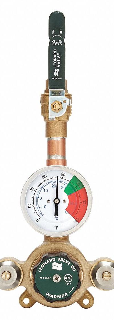 LEONARD VALVE Thermostatic Mixing Valve: 3/4 in Inlet Connection Size - Point-of-Source Mixing Valves