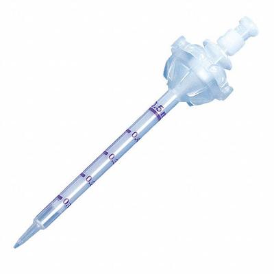GLOBE SCIENTIFIC Dispenser Syringe Tip: Sterile, 50 ul Capacity, Bulk Bag, No Filter, Clear - Sterile Pipette Tips