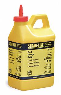 IRWIN Marking Chalk: Red, Permanent, 2.5 lb Size, Flip-Top Cap/Hi-Flow Nozzle, Red (MPN 65202). Key specifications — attr1270021: IRWIN.