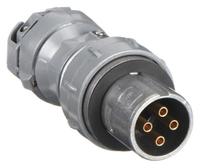 HUBBELL Pin and Sleeve Plug: Gray, 250V DC/600V AC, Three Phase, 30 A, 4 Pole, 4 Wire (MPN VP3475). Key specifications — Brand: HUBBELL.