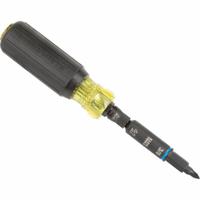 KLEIN TOOLS: Nut Driver/Phillips/Slotted/Square Tip, 7 Tips, 11 in Overall Lg, Quick-Change, 32527HD. Key specifications — attr1205339: 1/4 in (Slotted); attr1205303: KLEIN TOOLS; attr1290982: Impact-Rated.