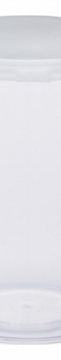 APPROVED VENDOR Vial with Cap: Sample, Polystyrene, 73.93 mL, 46.04 mm Body Dia, Non-Sterile, Round (MPN VIAL-20U). Key specifications — Self-Standing: Self-Standing; Brand: APPROVED VENDOR; Vial Type: Sample; Body Color: Colorless; Includes Closure: Yes; Bottom Shape: Round; Thread Location: External.