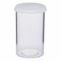 APPROVED VENDOR Vial with Cap: Sample, Polystyrene, 73.93 mL, 46.04 mm Body Dia, Non-Sterile, Round (MPN VIAL-20U). Key specifications — Self-Standing: Self-Standing; Brand: APPROVED VENDOR; Vial Type: Sample; Body Color: Colorless; Includes Closure: Yes; Bottom Shape: Round; Thread Location: External.