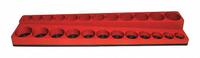 WESTWARD Socket Tray: Red, 14 in Overall Wd, 24 Posts/Slots, Polypropylene (MPN 5NNE5). Key specifications — attr1125333: Magnetic Back; attr1125348: Polypropylene; attr1125346: WESTWARD; attr1125347: Red.