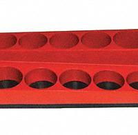 WESTWARD Socket Tray: Red, 14 in Overall Wd, 24 Posts/Slots, Polypropylene (MPN 5NNE5). Key specifications — attr1125333: Magnetic Back; attr1125348: Polypropylene; attr1125346: WESTWARD; attr1125347: Red.