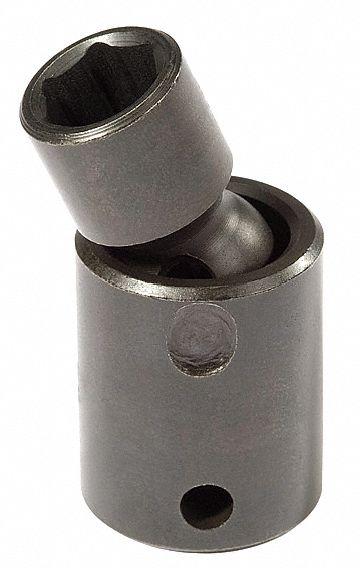 PROTO Flex Impact Socket: 10 mm Socket Size, 6-Point, Std, Black Oxide, Not Tether Capable - 3/8" Drive Metric Flex Impact Sockets