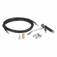 GRACO Discharge Hose Kit: 1/4 in MNPT, 1 ft Hose Lg, 1/4 in Hose Inside Dia., Rubber (MPN 222070). Key specifications — Hose Tube Material: Rubber; Temperature Range: 10°F to 180°F; Manufacturer Part Number: 222070; Brand: GRACO; Compatible Manufacturer Model Number: 222069.