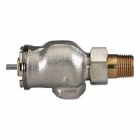 HONEYWELL HOME Thermostatic Radiator Valve: V110F1002, Thermostatic Actuators, 3UC67/3UC68/3UC69. Key specifications — Material: Bronze; Manufacturer Part Number: V110F1002; Body Style: Horizontal Angle; Compatible Grainger Part Number: 3UC67; Brand: HONEYWELL HOME; Compatible with Product Type: Thermostatic Actuators; Maximum Pressure Water/Steam: 150 psi/15 psi; Pipe Connection: 1/2 in FPT.