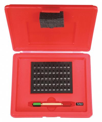 STARRETT Pin Gauge Set: Go (Plus), 0.011 in to 0.06 in, 0.001 in Dia Increment - Go (Plus) Pin Gauge Sets - Uncoated Tool Steel
