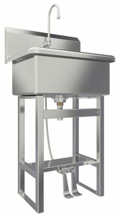 SANI-LAV Scrub Sink: 45 1/2 in Overall Ht, 22 in Bowl Lg, 10 1/2 in Bowl Dp, 0.5 gpm Flow Rate (MPN 531FS-0.5). Key specifications — Includes Side Splash: Side Splash Not Included; Brand: SANI-LAV.