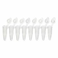 GLOBE SCIENTIFIC Test Tube: Test Tube, Polypropylene, 0.2 mL Capacity - mL, Colorless, Non-Sterile (MPN PCR-DL-02F). Key specifications — Brand: GLOBE SCIENTIFIC; Graduated: No; Closure Color: Colorless; Includes: Individually-Attached Flat Caps; Includes Closure: Yes; Body Color: Colorless; Body Material: Polypropylene.