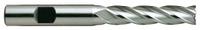 YG-1 Square End Mill: High Speed Steel, 4 Flute, 3/8" Mill Dia, 1-1/2" LOC, 3-1/4" OAL (MPN 05055)