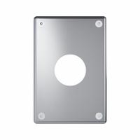 LEGRAND Wall Plate: Single Circular Opening, 1 Gang, Silver, Jumbo Size (MPN WSP61N912PS). Key specifications — Brand: LEGRAND; Material: Stainless Steel; Includes: Allen Head Screws.