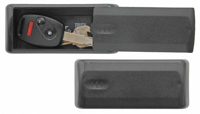 MASTER LOCK Magnetic Key Case: Plastic, Black, 1 1/4 in Ht, 2 in Wd, 4 3/4 in Dp, Case Hider - Key Hiders