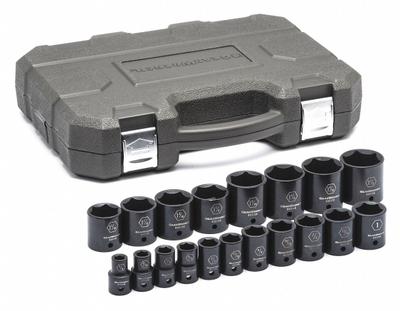 GEARWRENCH Socket Set: 3/8 in Drive Size, 3/8 in to 1 1/2 in Socket Size Range - SAE Impact Socket Sets