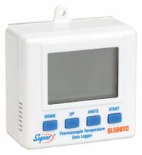 SUPCO Data Logger: -5°F to 131°F, -20°C to 55°C, SL500TC, Temp, 131°F Max Dew Point Measured, USB. Key specifications — Interface: USB; Parameters Measured: Temperature °F; Brand: SUPCO; Features: User Selectable Stop on Memory Full or Memory Rollover for Continuous Logging; Includes: USB Cable (3ft); Software Options: Software Included; Data Logger Type: Temperature.