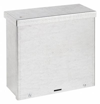 WIEGMANN Enclosure: Steel, 10 in x 10 in x 4 in, 3R, Solid Cover, Screw On, Included - Steel Enclosures with Screw-On Covers