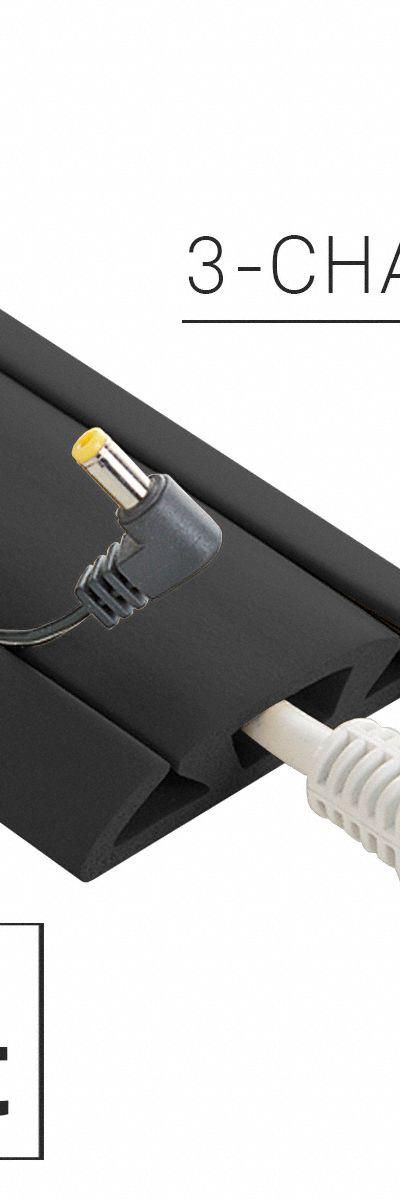 ELECTRIDUCT Cable protector: 3 Channels - Flexible Rubber Cable Floor Covers