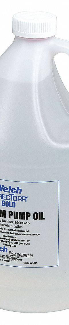 WELCH Vacuum Pump Oil: 1 gal, Bottle (MPN 8995G-15). Key specifications