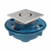 ZURN Floor Drain: Square, Cast Iron, 8 3/8 in Overall Dia, 6 in Overall Ht, 2 in Nominal Pipe Size (MPN ZN415-2NH-5LRS). Key specifications — Brand: ZURN; Connection Type: No Hub.