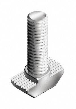 FATH INC. Hammer Bolt: 5/16"-18 Size, 1 in Thread Lg, For 0.4 in Slot Wd, 15 Series/40 Series - Drop-In T-Slot Studs