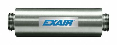 EXAIR Adjustable Vacuum Ejector Muffler: 3/4 in NPS, 32 cfm, Aluminum, Felt - Vacuum Generator Mufflers