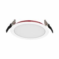 ETI Fire-Rated Down Lighting: 6 in Dia, 1,200 lm, 2700K/3000K/3500K/4000K/5000K, 14 W, 120V AC (MPN FRCDL-6IN-1200LM-9-CP5-SV-TD). Key specifications — Trim Color: White; LED Replacement For: 75W; Dimmable: Yes; Color Temperature: 2700K; Brand: ETI; Voltage: 120V AC.