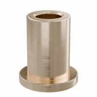 Flanged Sleeve Bearing: Bronze, SAE 841, 6 mm Bore, 10 mm OD, 16 mm Lg, -35°F to 300°F, 10 PK (MPN FFM0610-16B). Key specifications — System of Measurement: Metric; Material Grade: SAE 841; Flange Type: Flanged; Brand: OILITE.