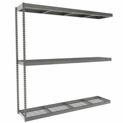 TENNSCO Boltless Shelving: Add-On, Heavy-Duty, 84 in x 18 in, 84 in Overall Ht - Heavy-Duty Wire Decking Boltless Shelving