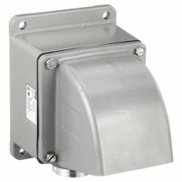 HUBBELL Back Box: For UL 1686 Pin & Sleeve Devices, 60 A_100 A, 1.5 in, Dead End Hub, 15° (MPN MB601003W). Key specifications — Brand: HUBBELL; Material: Aluminum.