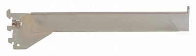 ECONOCO Straight Arm: Single, 1 in Slot Spacing, 1/2 in Slot Lg, 1/4 in x 12 in x 1 in - Face-Out Hangrails for Slotted-Standard Shelving
