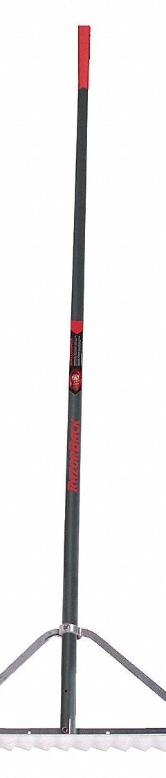 RAZOR-BACK Asphalt Lute: Aluminum Head, Aluminum Handle, Straight Handle Type, 82 in Handle Lg (MPN 63133GR). Key specifications — attr979817: RAZOR-BACK; attr979823: Aluminum.