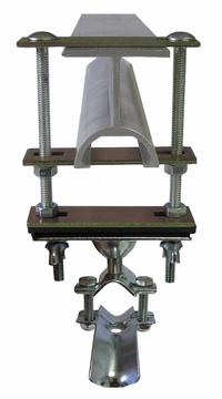 GLEASON Festoon End Clamp: 0.6 in – 0.94 in, 10.1 in Overall Lg (MPN F-ICE/R2). Key specifications — Brand: GLEASON; Compatible I-Beam Size: W6 x 9; Material: Steel; Product Type: Clamp.