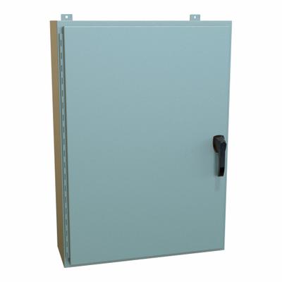 HAMMOND Enclosure: Steel, 42 in x 30 in x 10 in, NEMA 12/13/3R/4, Solid Cover - Steel Washdown Enclosures