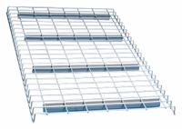 LYON Pallet Rack Decking: 52 in x 48 in, Waterfall, Std Wire Decking, 14 ga Decking, Gray (MPN FFWD5248L). Key specifications — Wire Decking Style: Standard; Finish: Powder Coated; Brand: LYON; Material: Steel; Decking Edge: Waterfall; Color: Gray.
